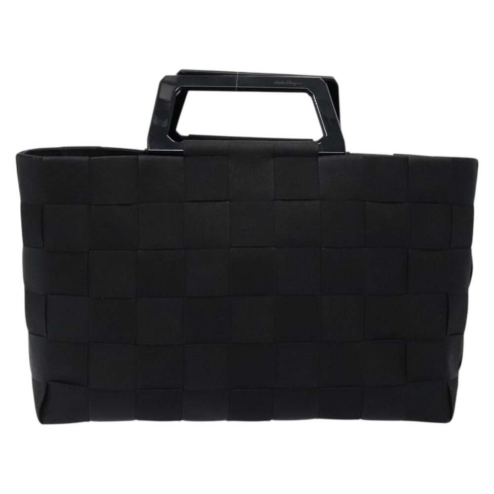 Salvatore Ferragamo Vara Handbag Black Smooth